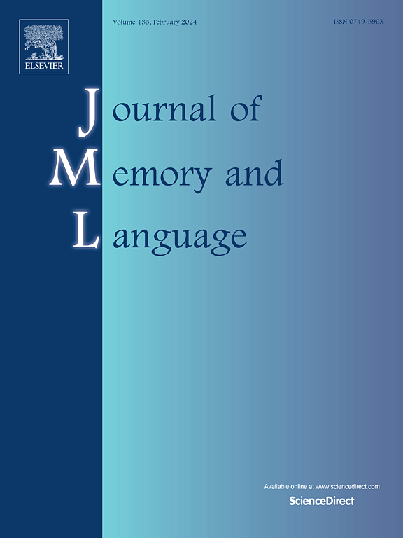 Go to journal home page - Journal of Memory and Language